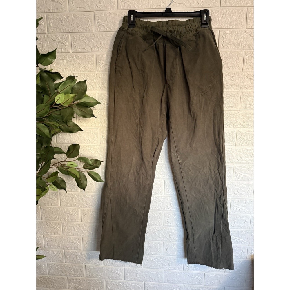 YoungLA 601 YLA2564 Green Cotton Drawstring Ankle Pants Mens Size M